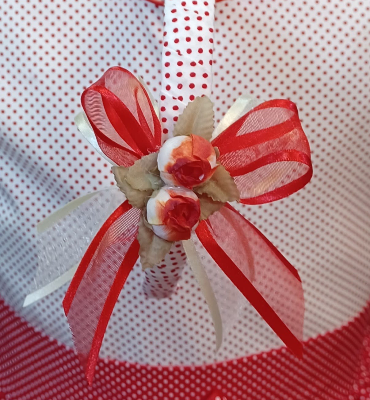 Red Dot White Accent Girl Dress NDesign #54