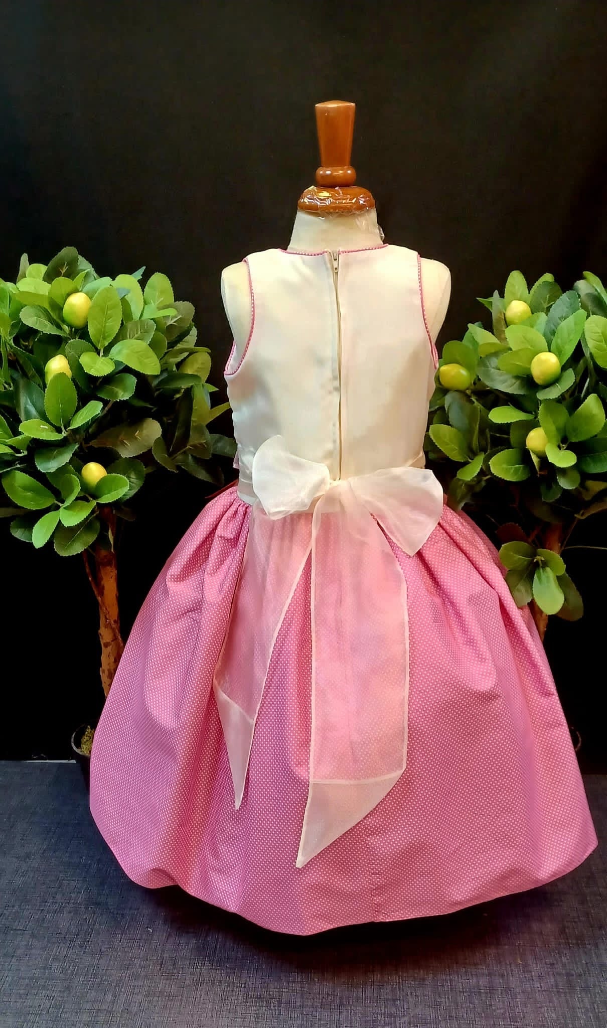 Pink White Accent Girl Dress NDesign #49