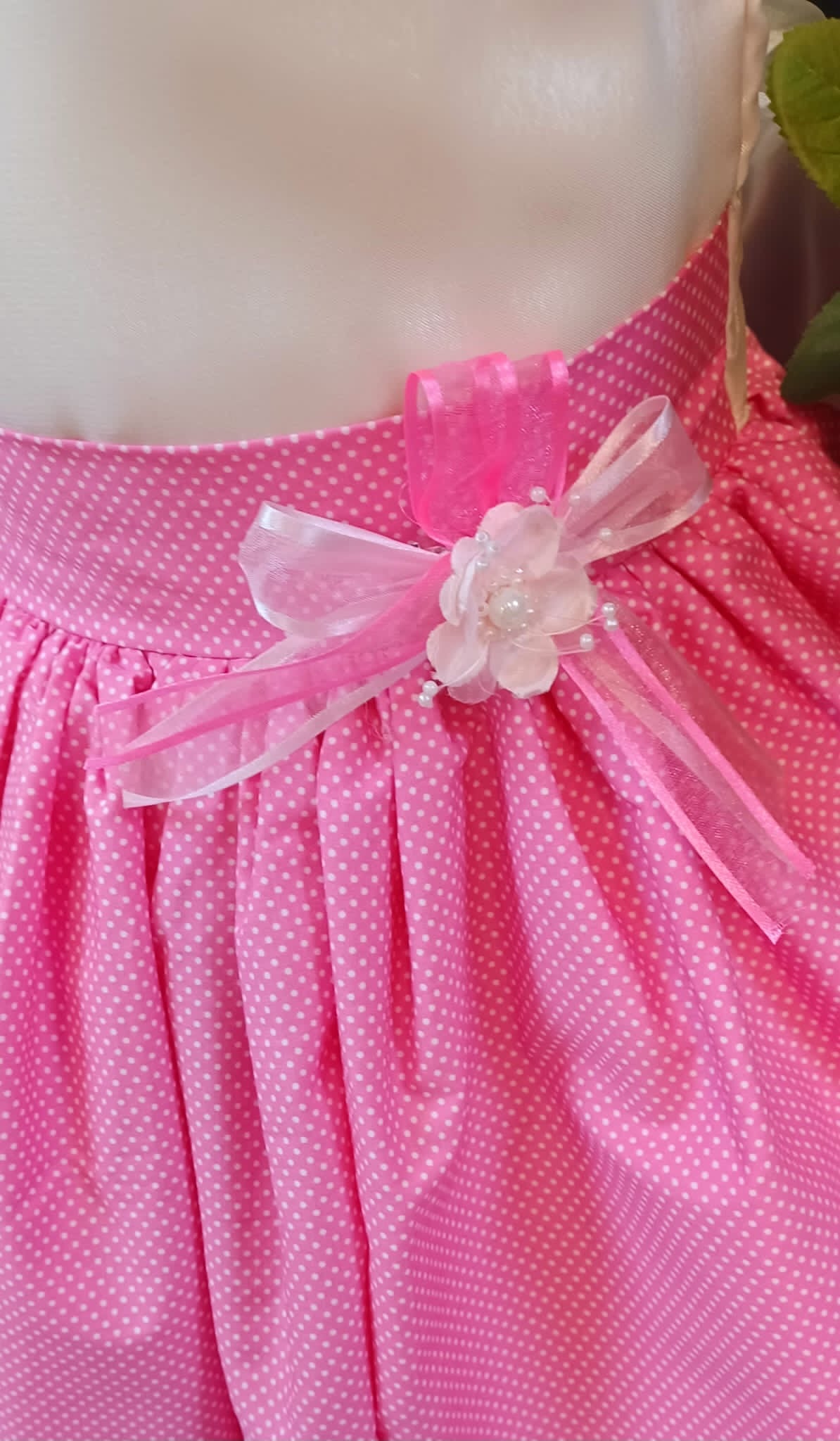 Pink White Accent Girl Dress NDesign #49