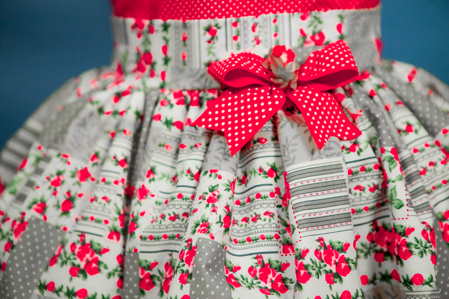 Custom Red Accent Girl Dress NDesign #5