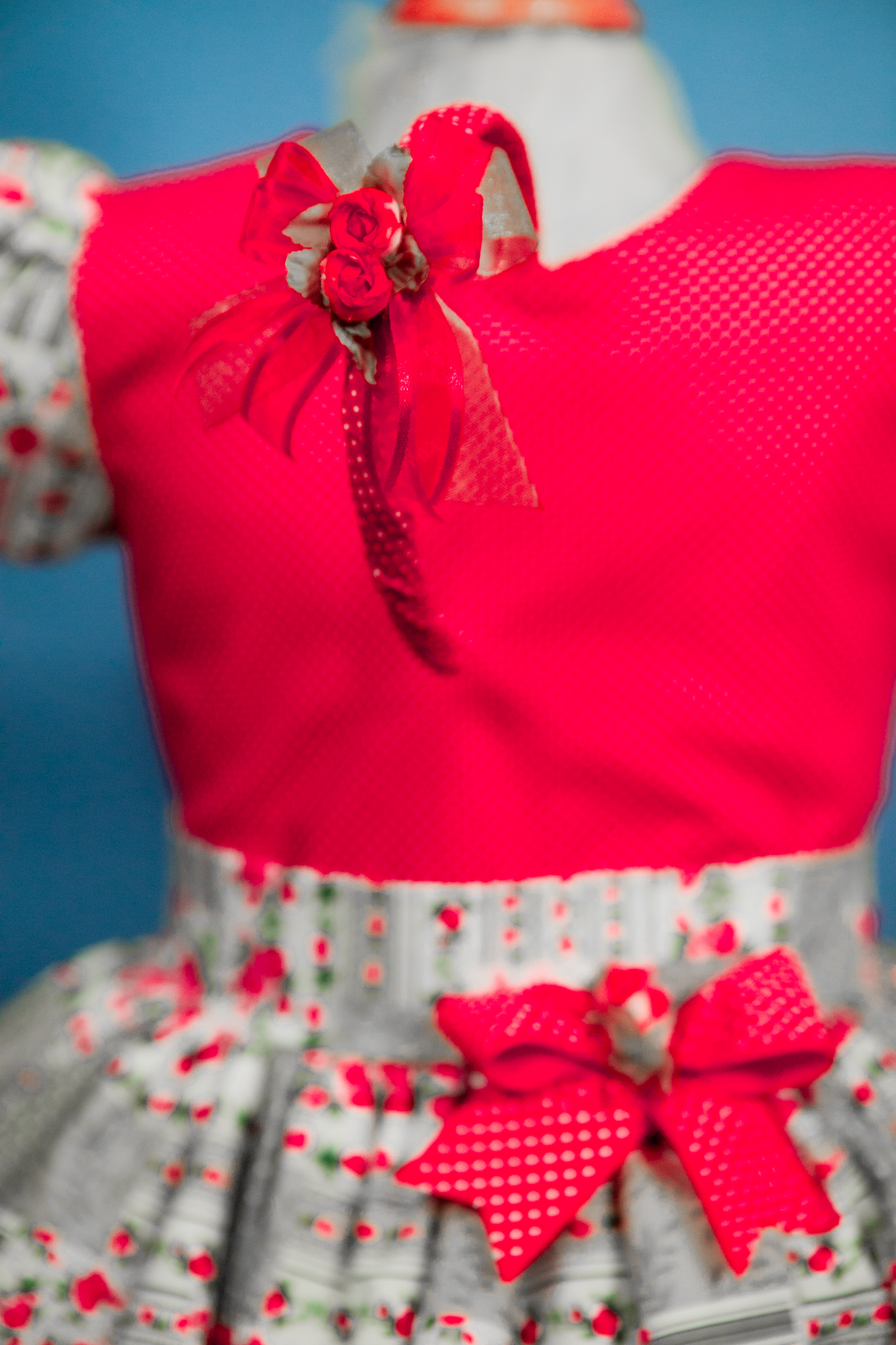 Custom Red Accent Girl Dress NDesign #5