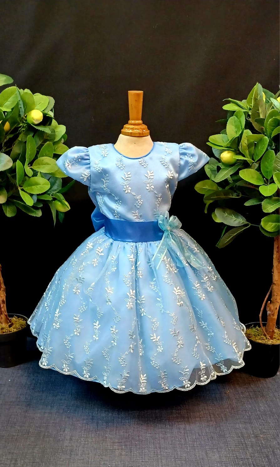 Sky Blue Accent Girl Dress NDesign #59