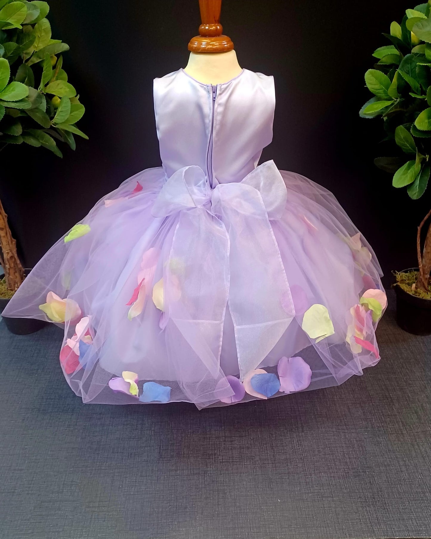 Purple Lily Accent Girl Dress NDesign #34