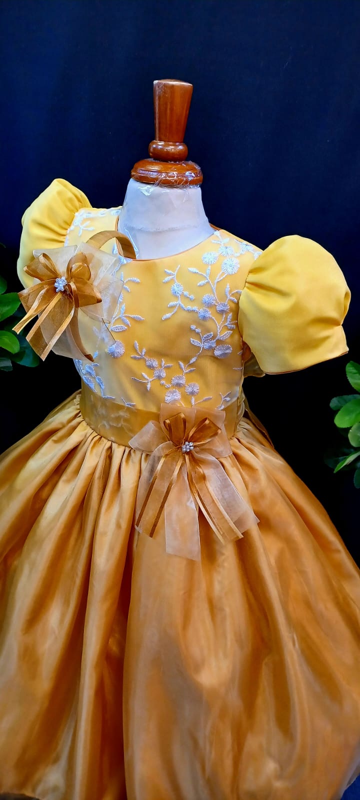 Gold Accent Girl Dress NDesign #51