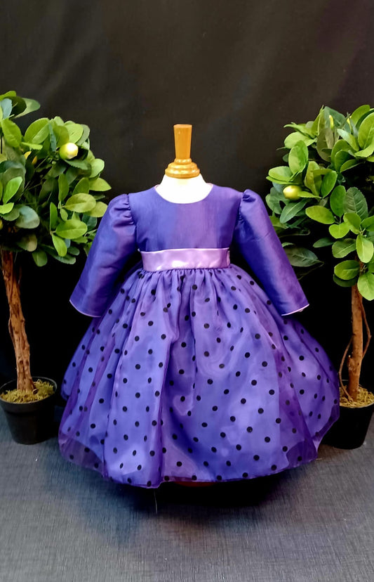 Deep Purple Accent Girl Dress NDesign #58