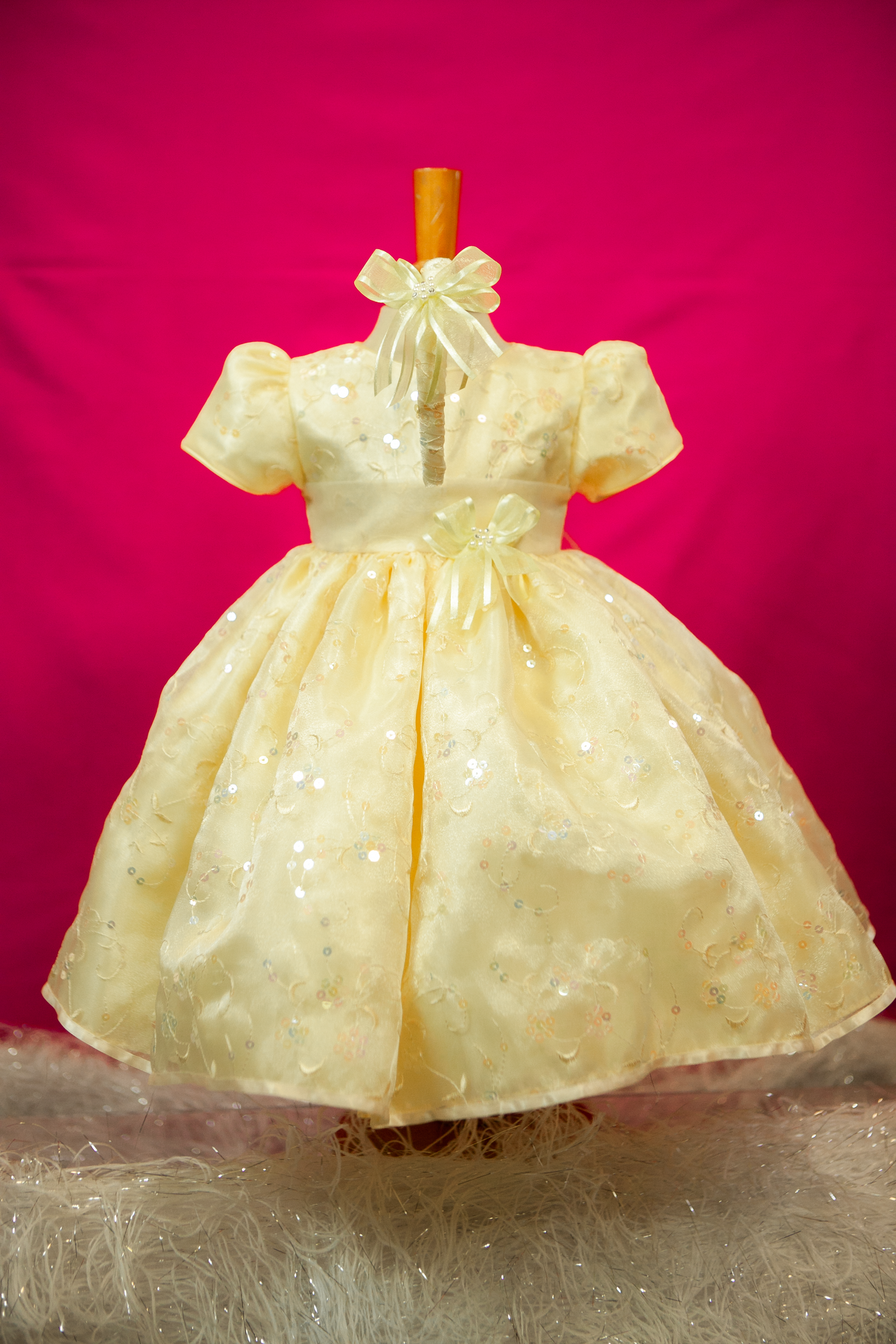 Custom Yellow Accent Girl Dress NDesign #10