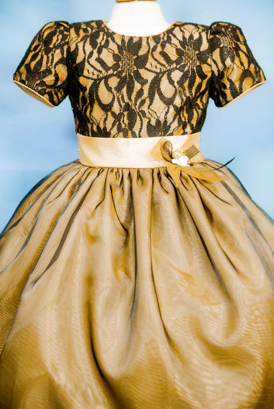 Custom Girl Dress Gold Accents NDesigns #2