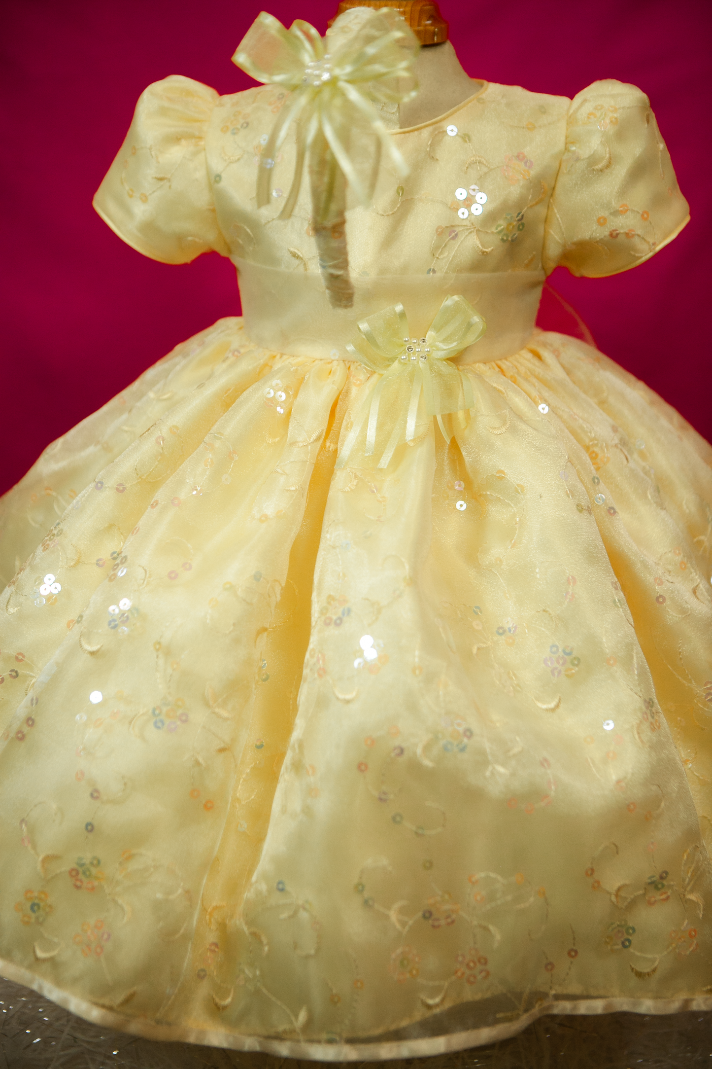 Custom Yellow Accent Girl Dress NDesign #10