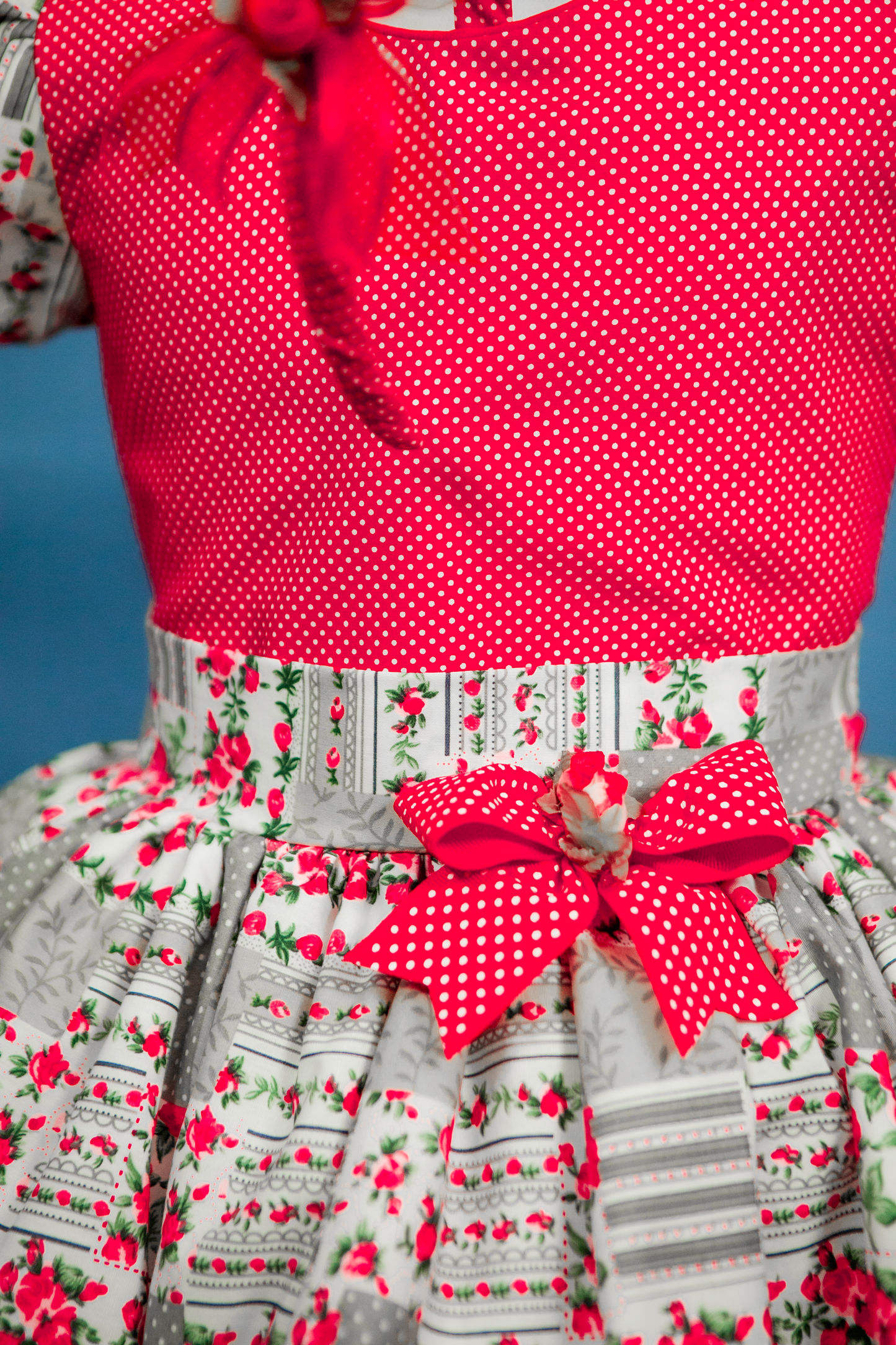 Custom Red Accent Girl Dress NDesign #5