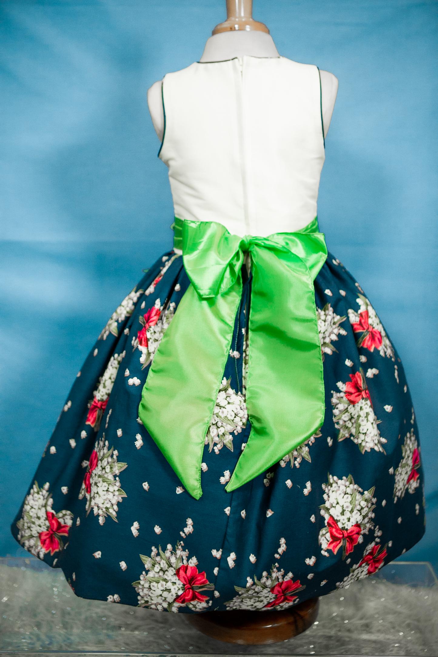 Custom Green Accent Girl Dress NDesign #7